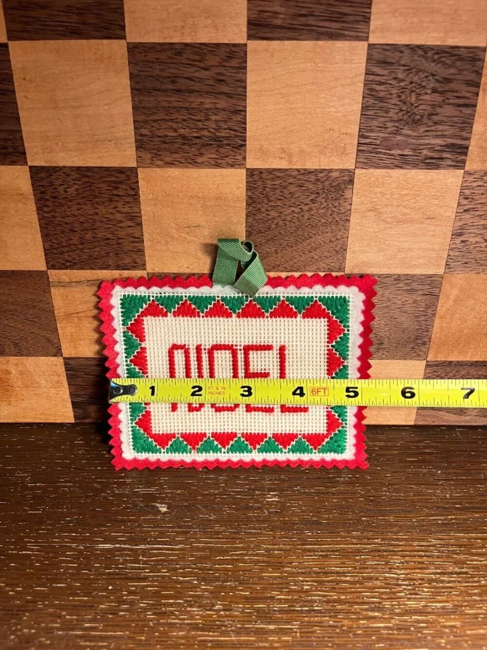 Noel Christmas Needlepoint Canvas Hanging Decor A565